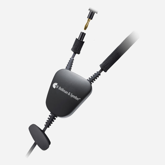 Halsslinga med vinklad kontakt till jakthörselskydd